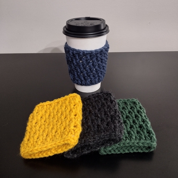 Handmade Crochet Coffee Koozie - Picture 2 of 4